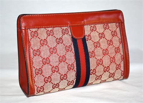 gucci red patent clutch|Gucci vintage clutch.